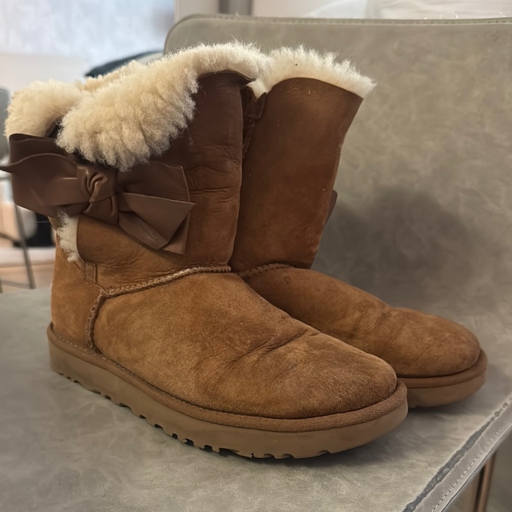 UGG Shearling Boots with Bow